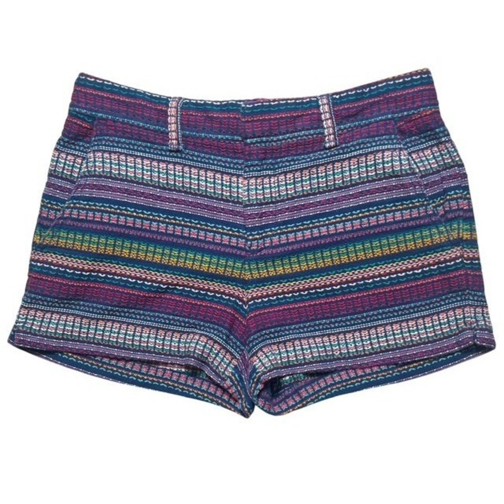 Gap Womens Sz 0/28in City Shorts Multicolor Woven Tapestry Pattern Cotton-1676